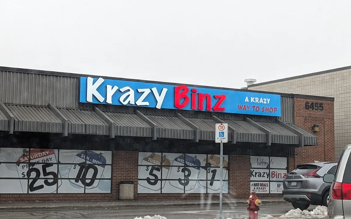 Krazy Binz Mississauga Erin Mills storefront at 6455 Erin Mills Pkwy, Unit D1