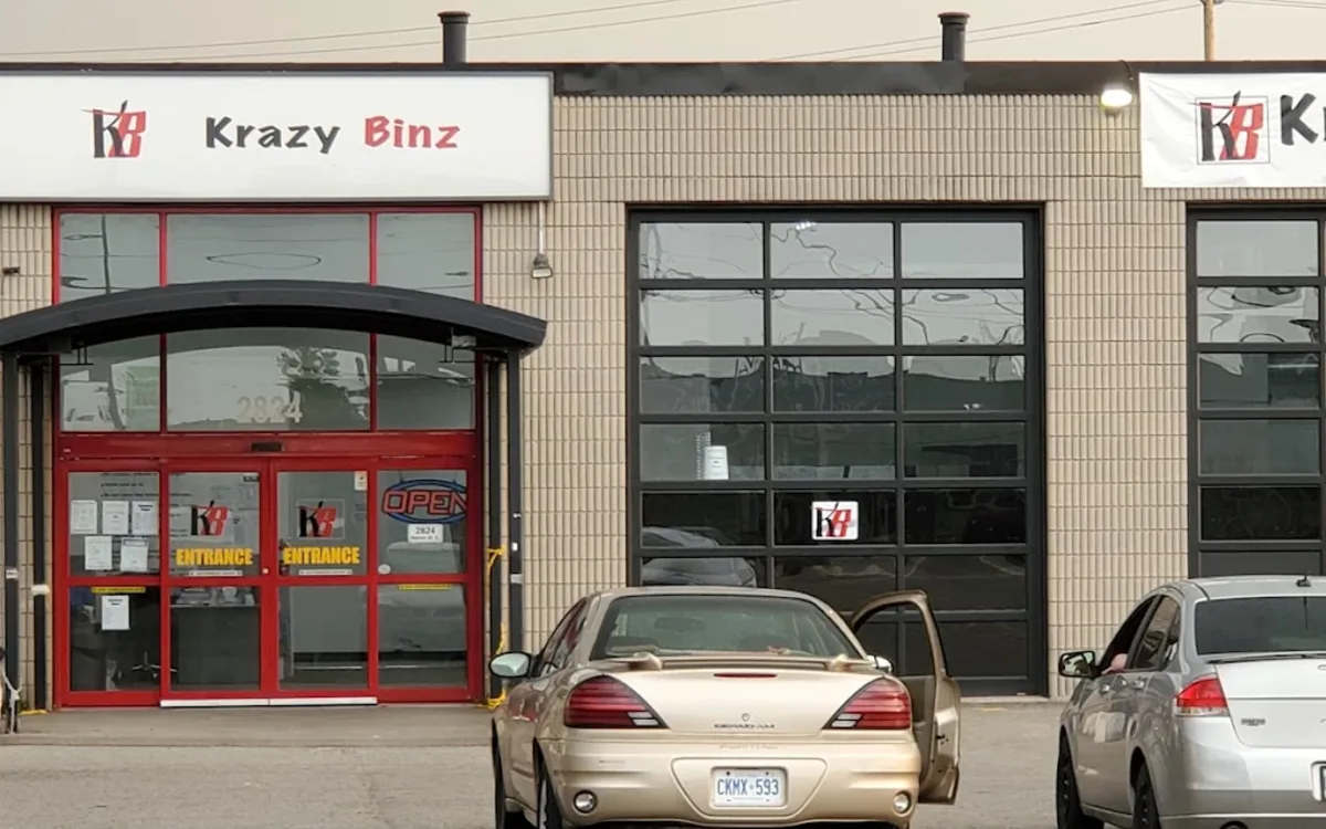 Krazy Binz Hamilton storefront at 2824 Barton St E