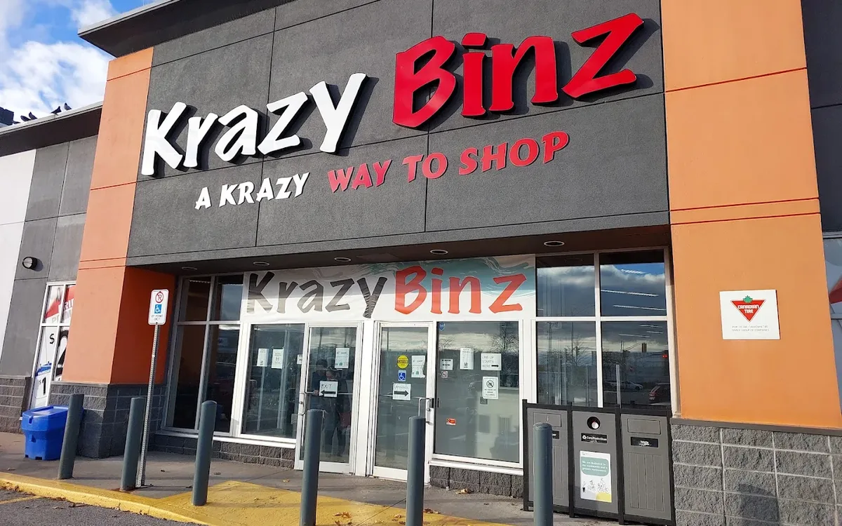Krazy Binz Scarborough Lawrence Ave E storefront at 3434 Lawrence Ave E
